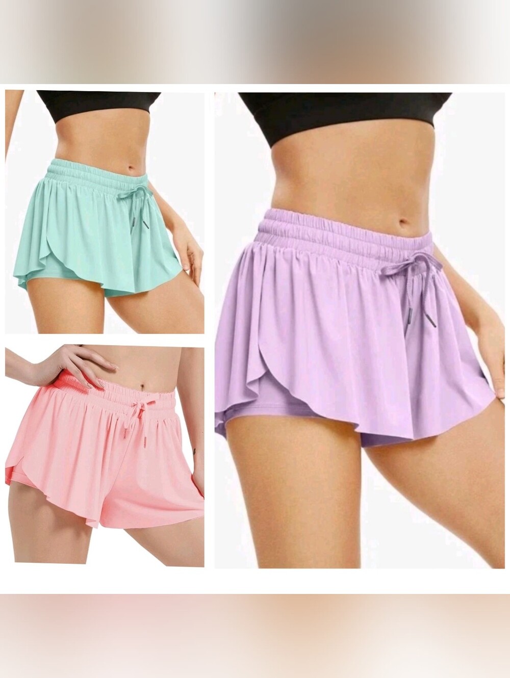 NWT 3 Women's Flowy Shorts. Size small quick dry with hidden pocket.